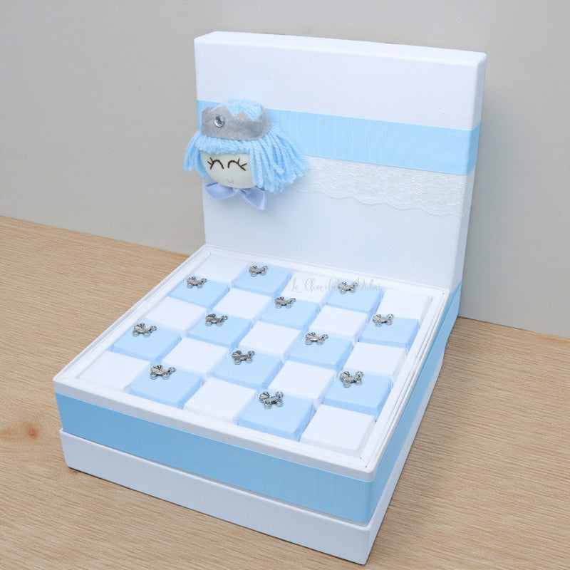 Baby boy cradle design decorated chocolate large hamper