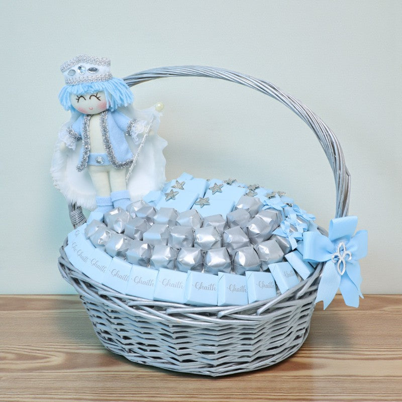 Baby boy personalized prince toy decorated chocolate extra large basket