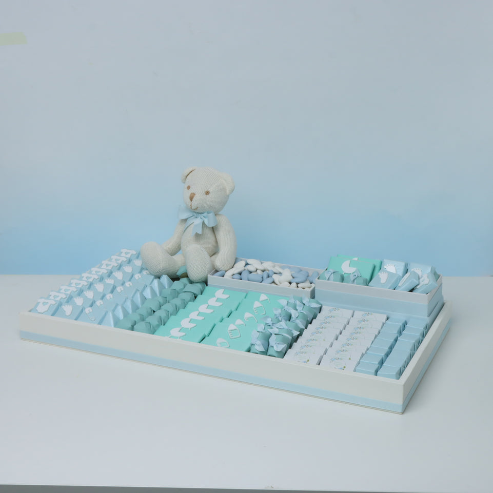 Baby Customized & Acrylic Decorated Chocolate Large Leather Tray