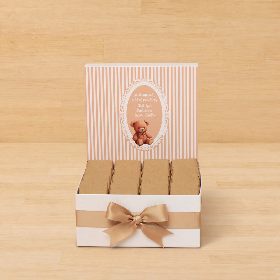 Baby personalized teddy designed premium chocolate medium hamper