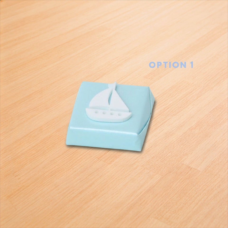 Baby boy nautical boat acrylic decorated premium chocolate