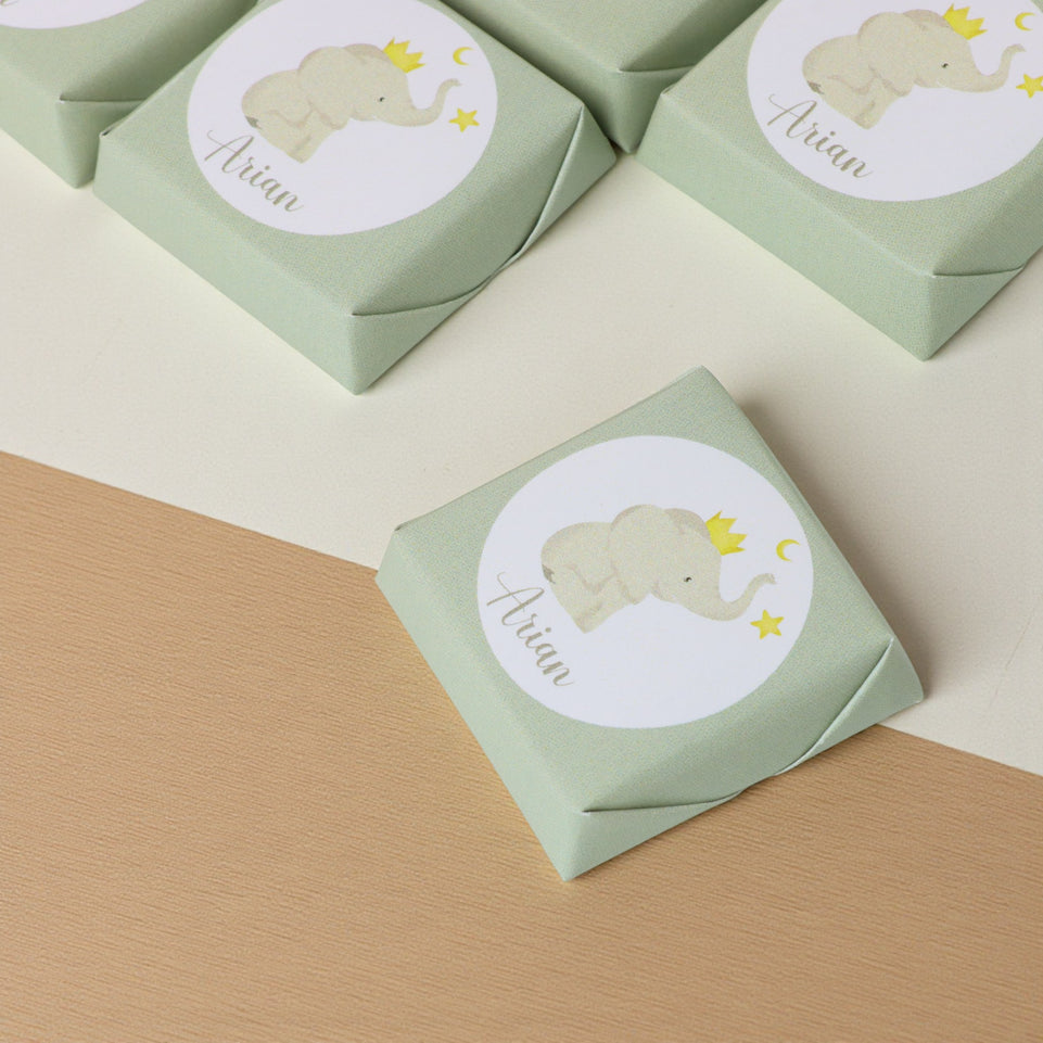 Baby elephant theme personalized loose chocolate