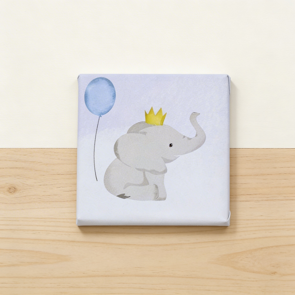 Set of 20 Baby elephant designed loose chocolate square bar