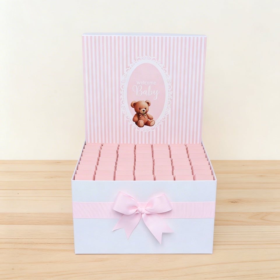 Baby girl teddy designed chocolate extra large hamper