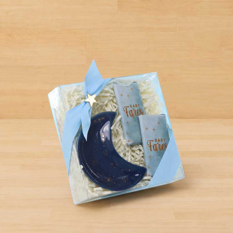 Set of 20 pcs baby boy ceramic moon plate giveaway