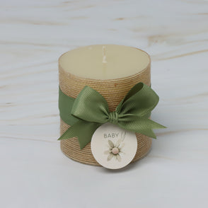 Set of 20 Baby Rustic decorated candle