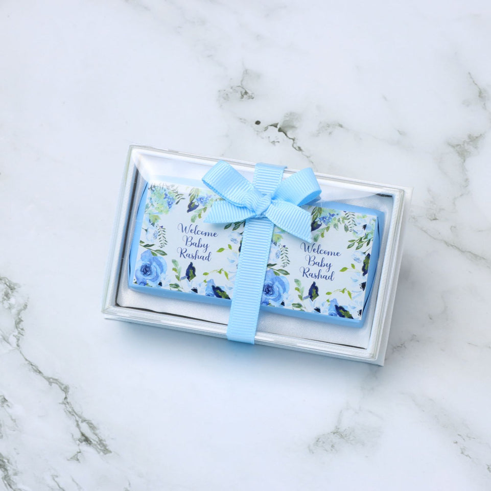 Set of 20 Baby Personalized Chocolate View Top Box