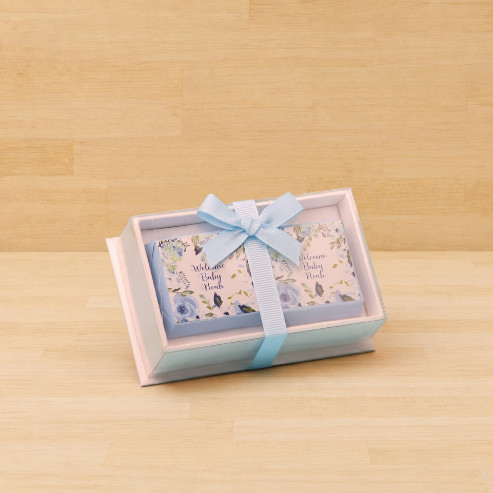 Set of 20 Baby Personalized Chocolate View Top Box