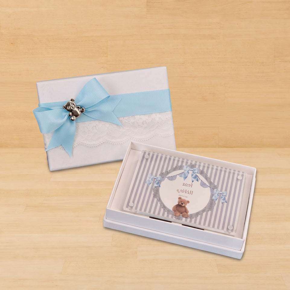 Set of 20 Teddy theme acrylic frame hard box