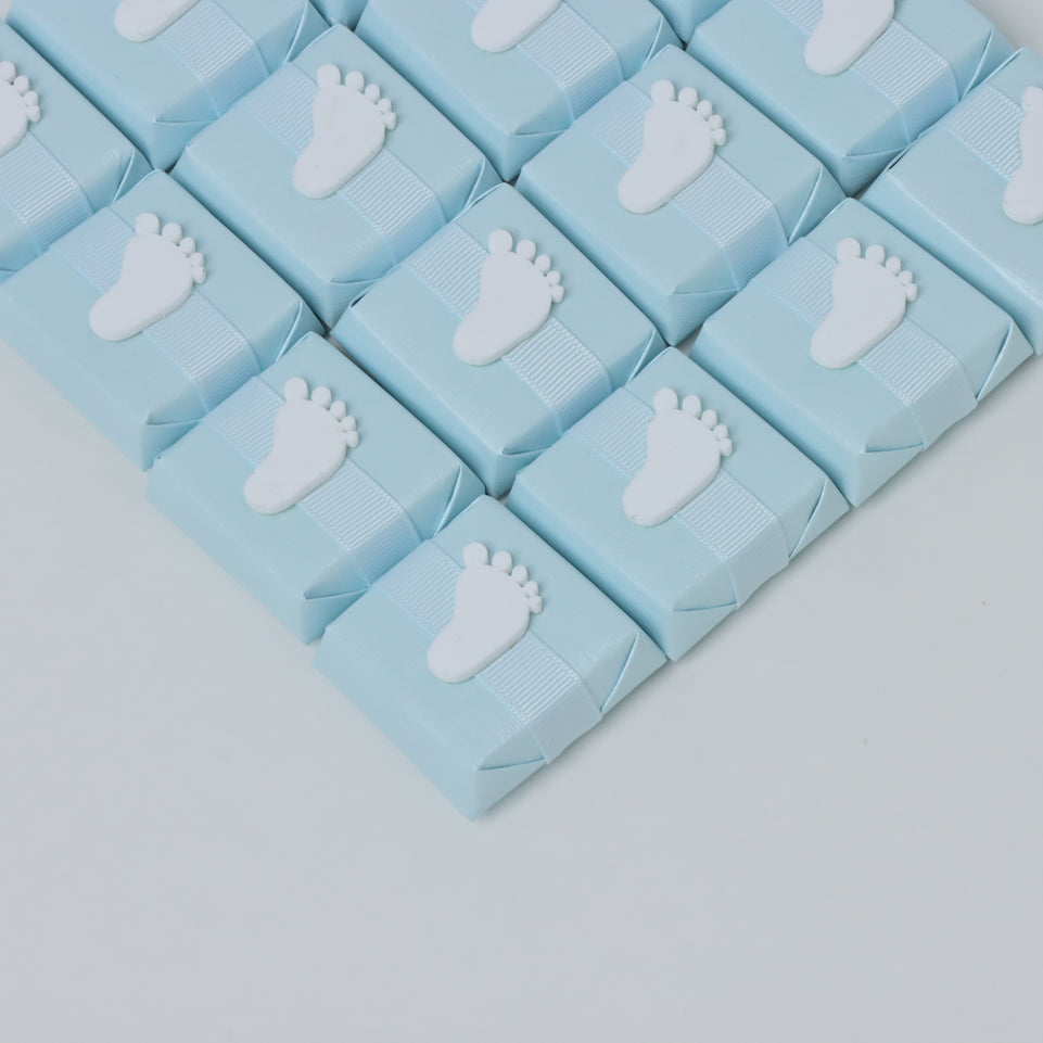 Baby Boy acrylic baby feet decorated chocolate