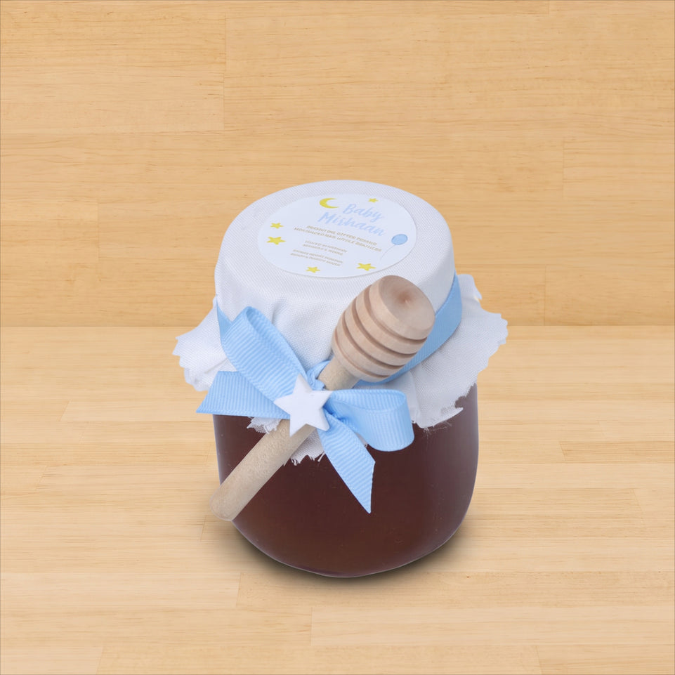 Set of 20 Acrylic star decorated honey jar