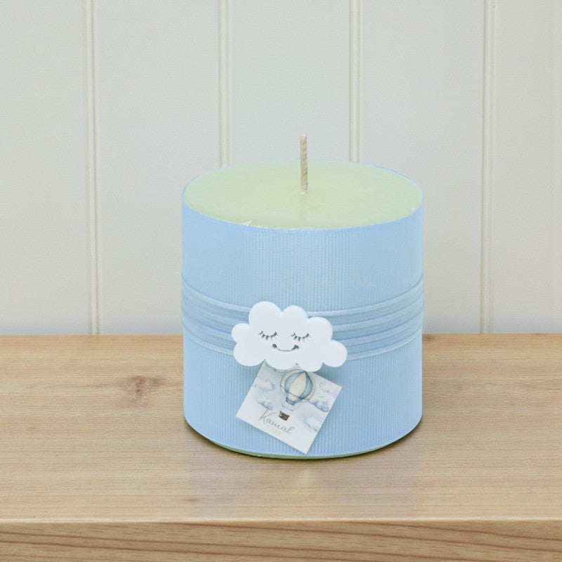 Set of 20 Baby boy acrylic cloud decorated candle