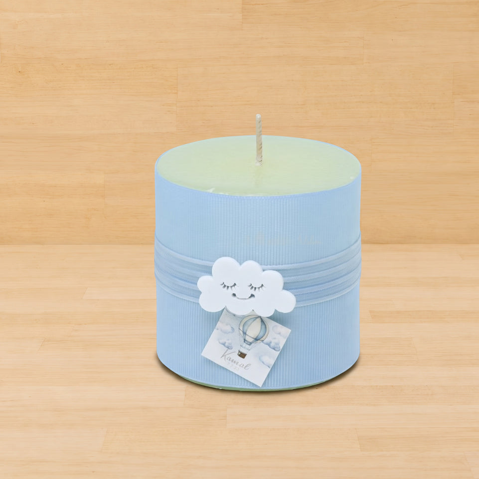 Set of 20 Baby boy acrylic cloud decorated candle