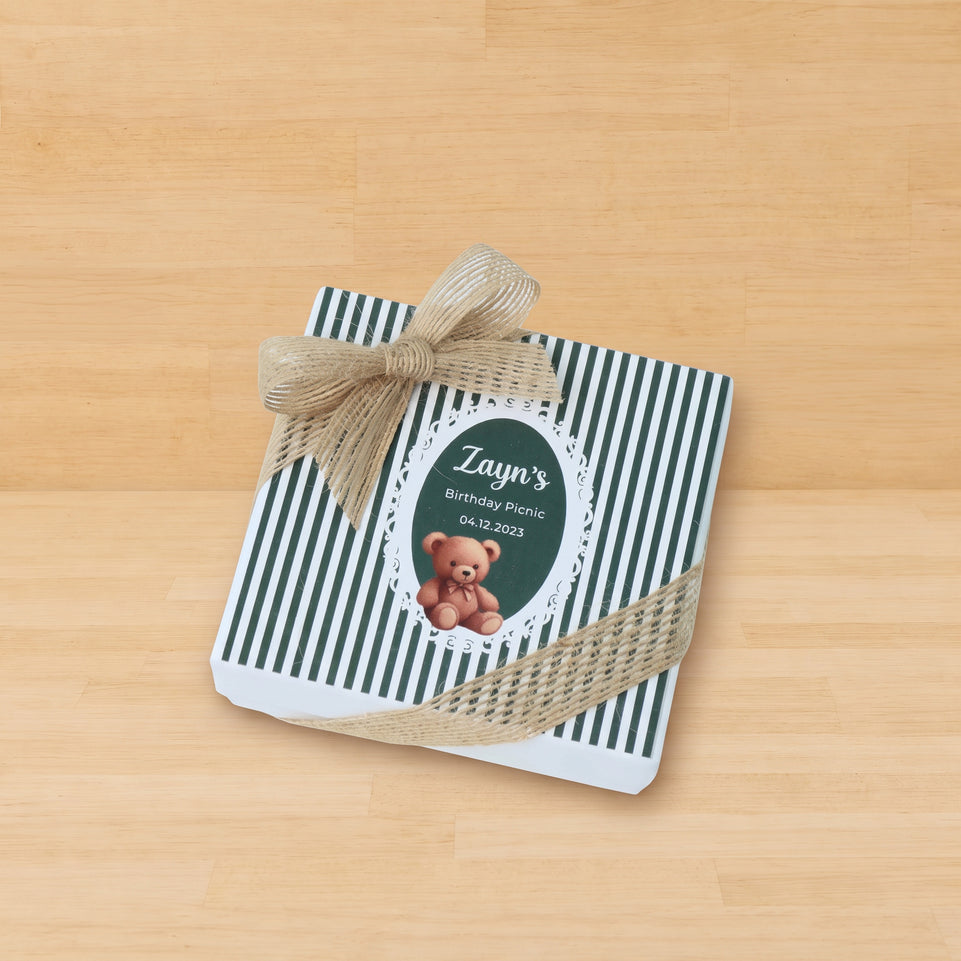 Set of 20 boxes baby boy teddy theme chocolate hard box