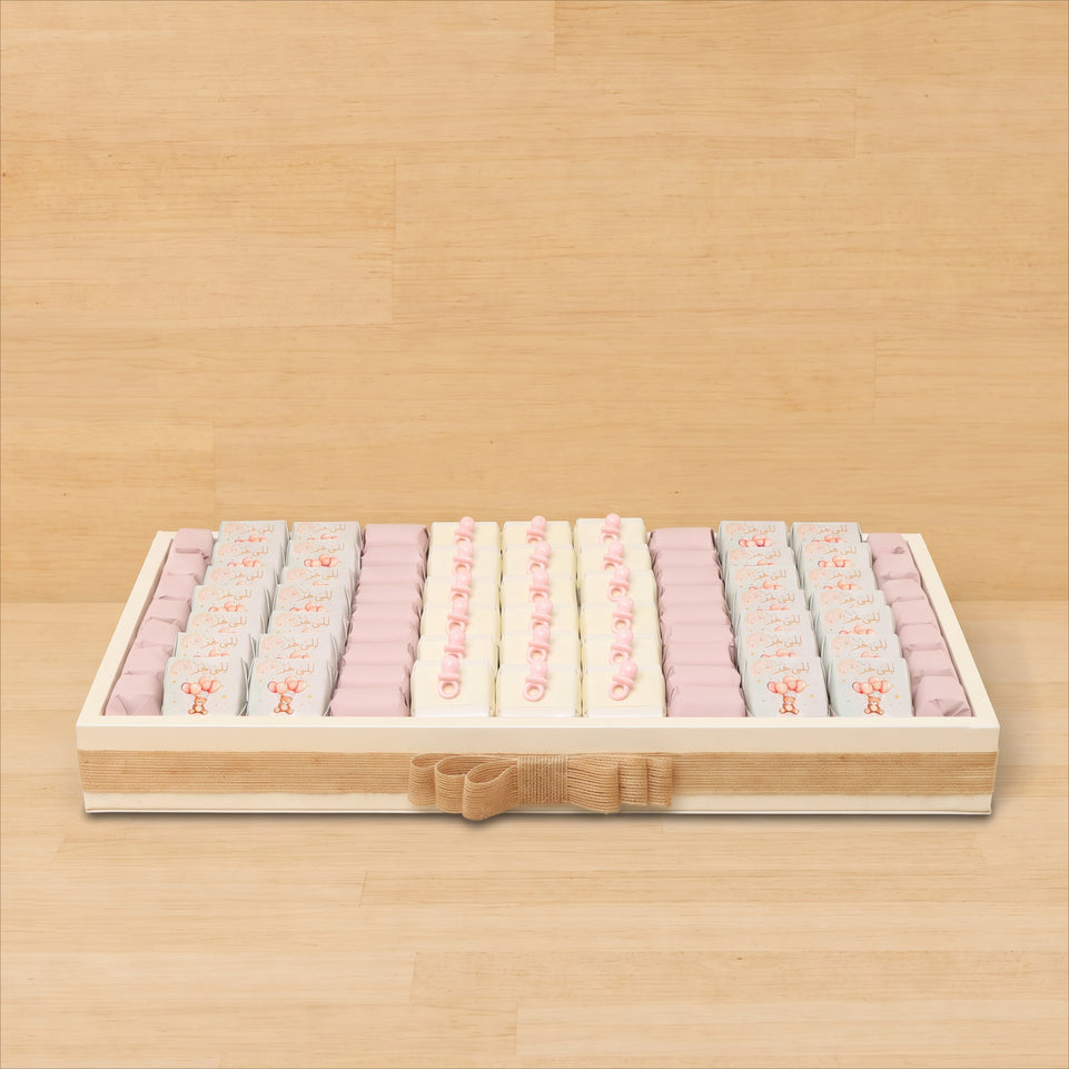 Baby customized teddy theme premium chocolate medium leather tray