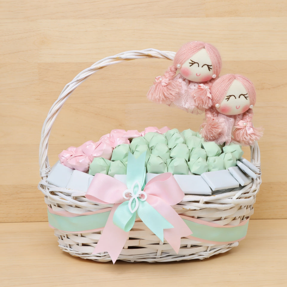 Baby girl princess toy decorated premium chocolate medium basket