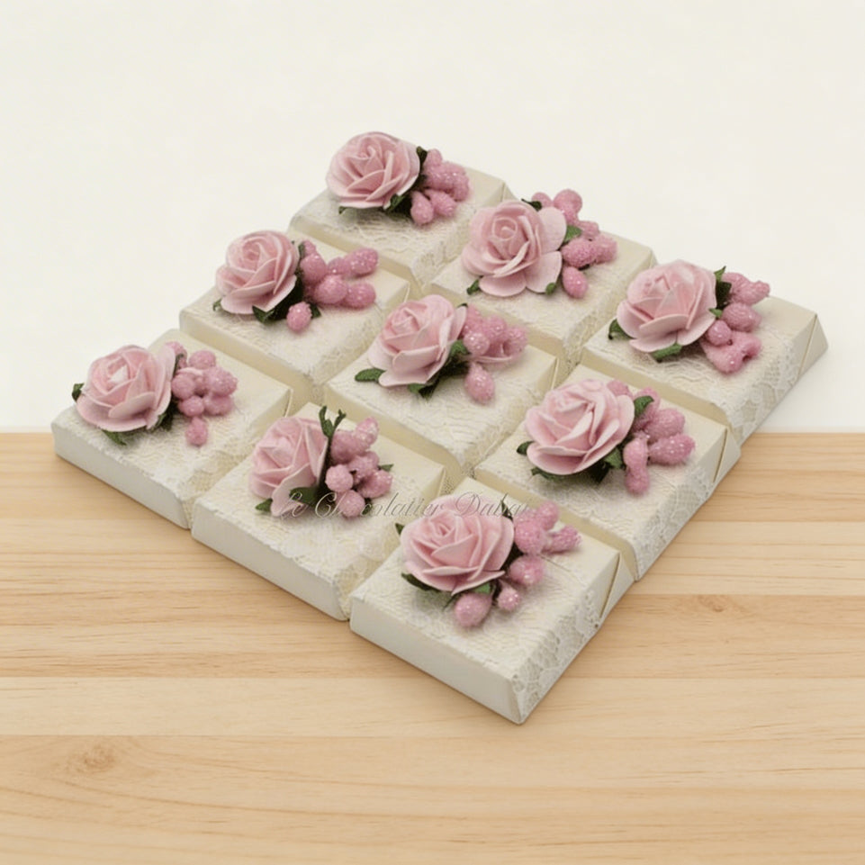 Flower & lace ribbon decorated loose premium chocolate