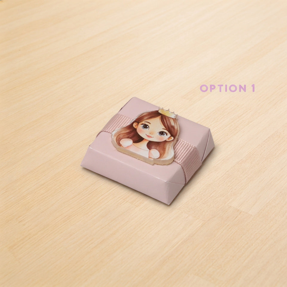 Baby girl princes acrylic decorated premium chocolate