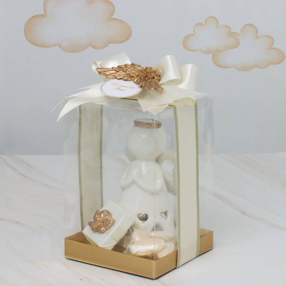 Set of 20 Baby decorated ceramic angel souvenir chocolate box