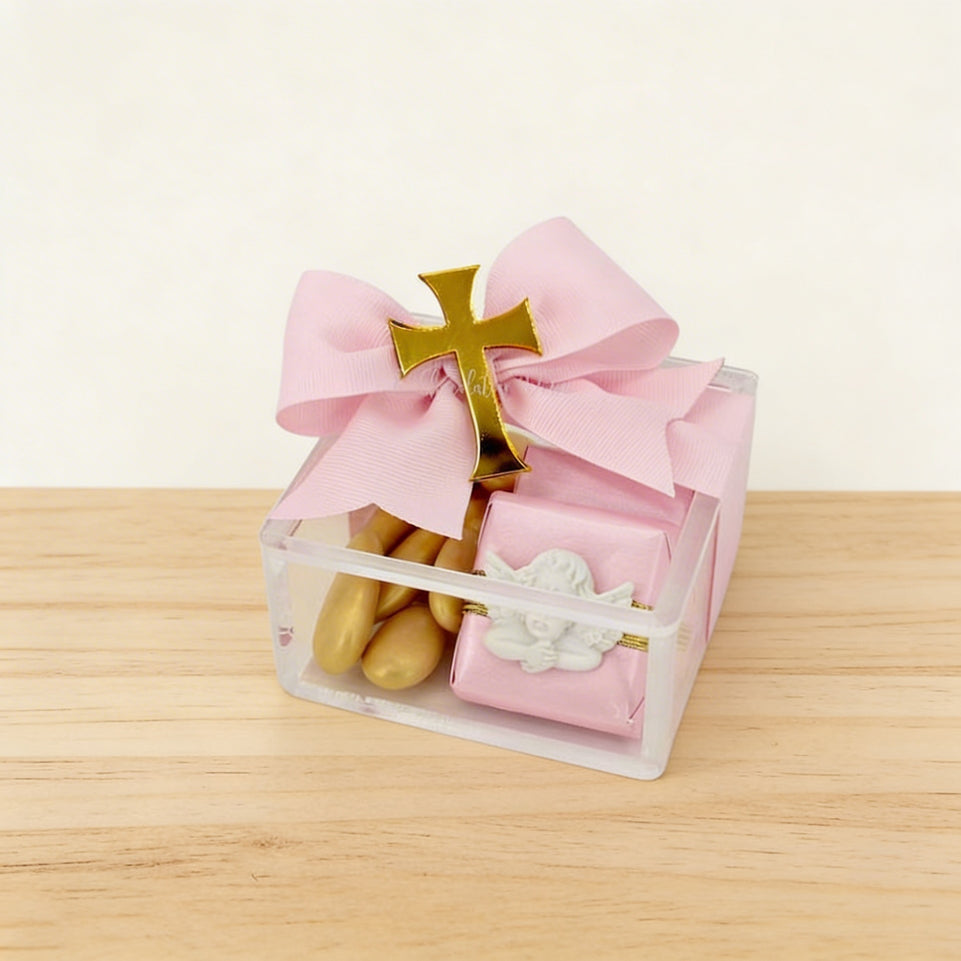 Set of 20 Luxury christening theme decorated chocolate box giveaway