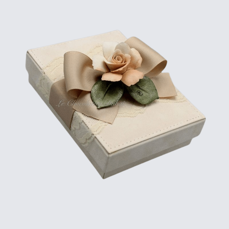Set of 20 Ceramic flower decorated quran velvet box