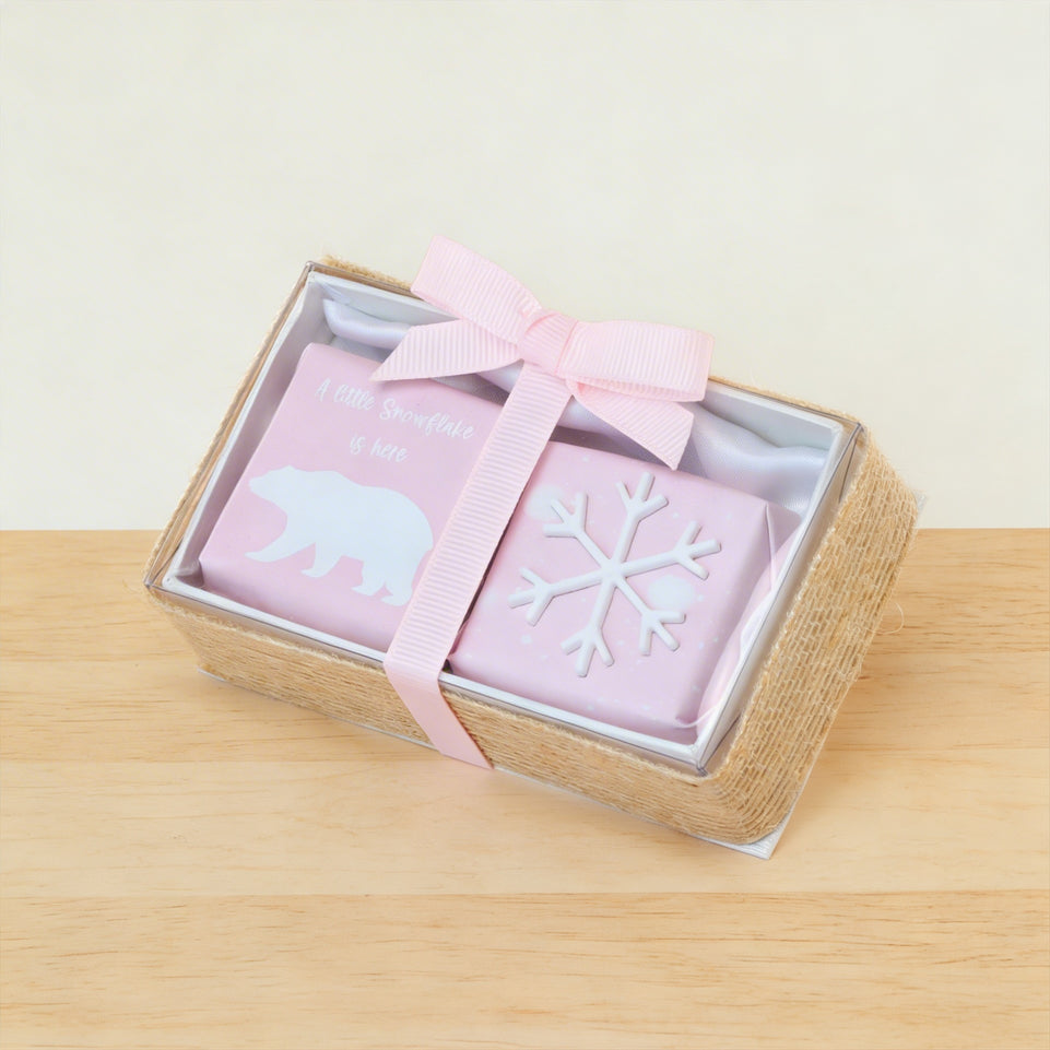 Set of 20 Baby snow designed premium chocolate view top box