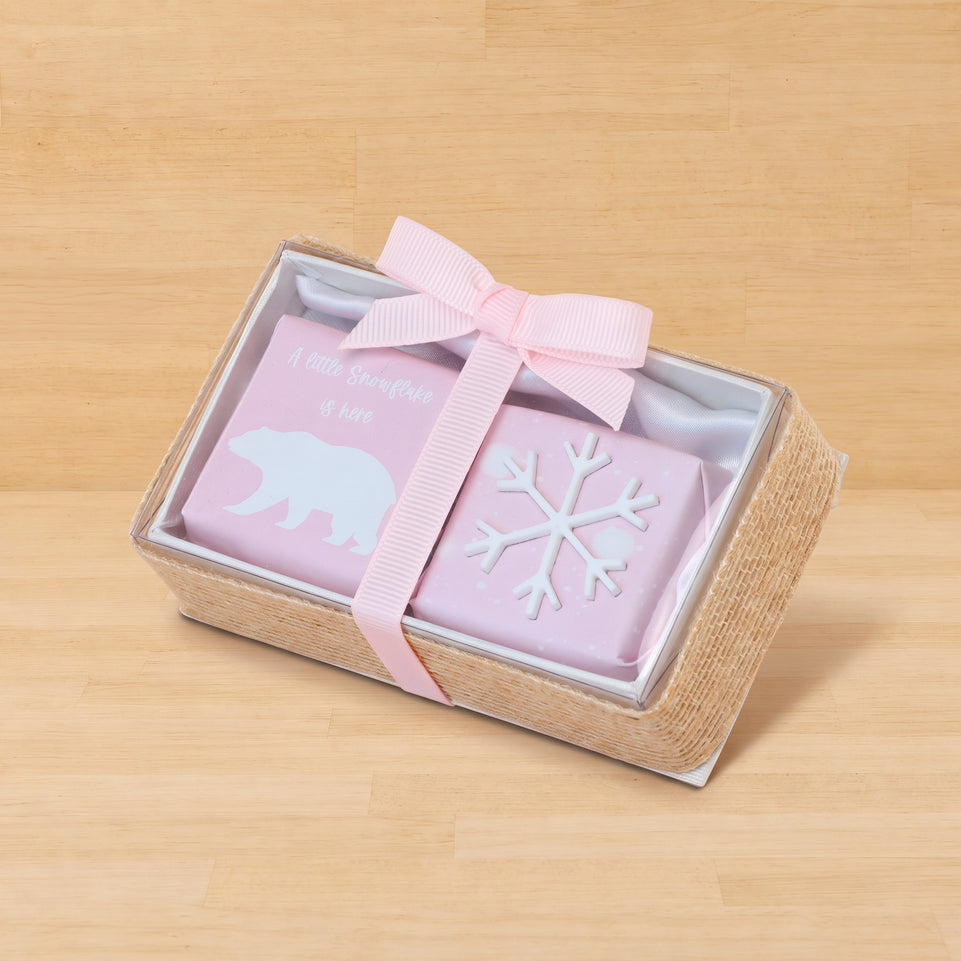 Set of 20 Baby snow designed premium chocolate view top box