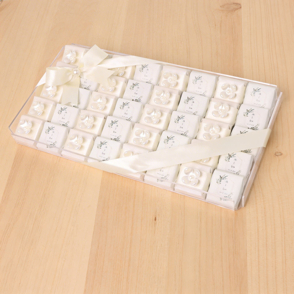 Bridal personalized and decorated premium chocolate acrylic tray