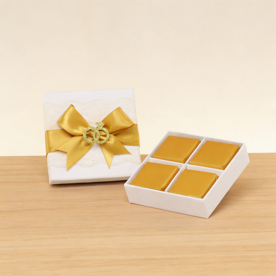 Set of 20 Bridal ring decorated premium chocolate hard box giveaway