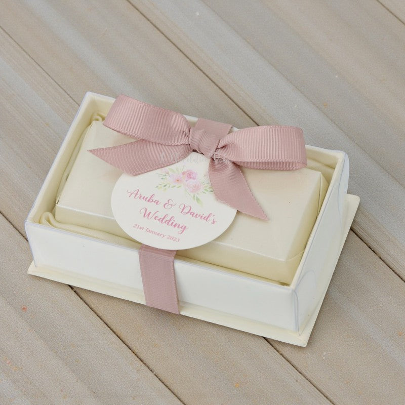 Set of 20 Wedding chocolate view top box