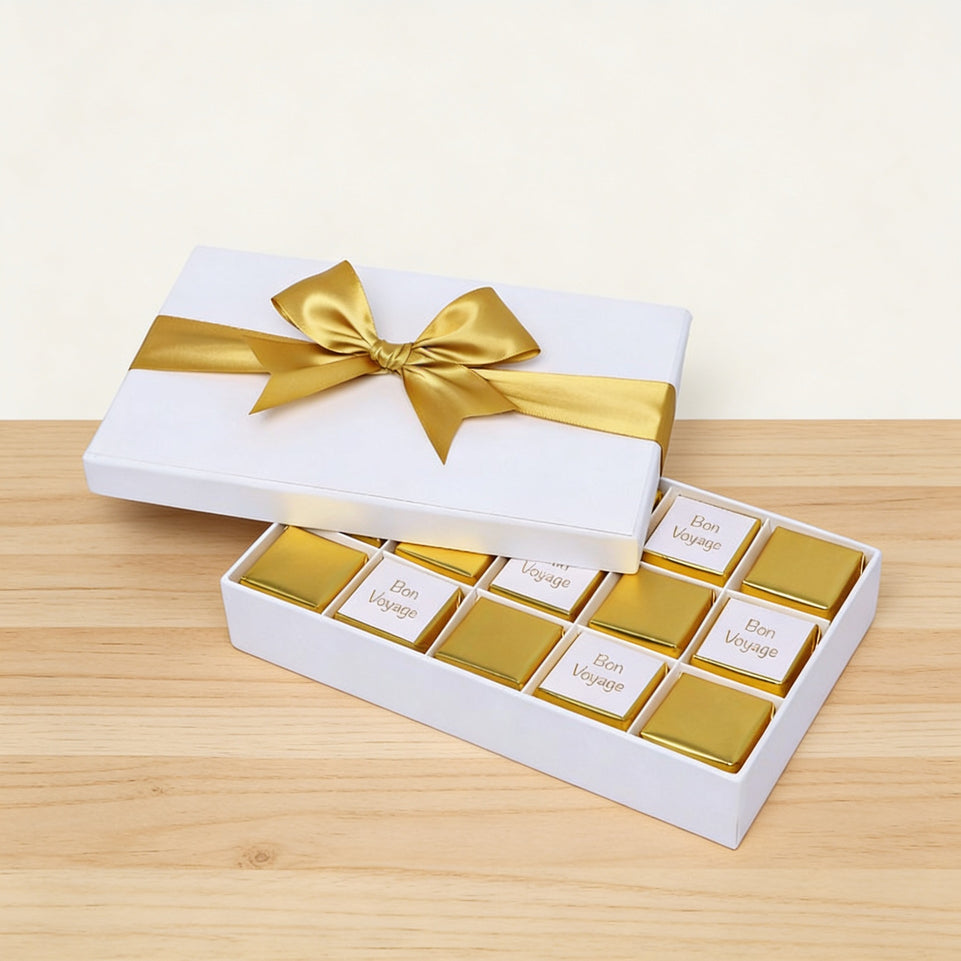 Bon voyage gold classic designed 15 piece premium chocolate hard box