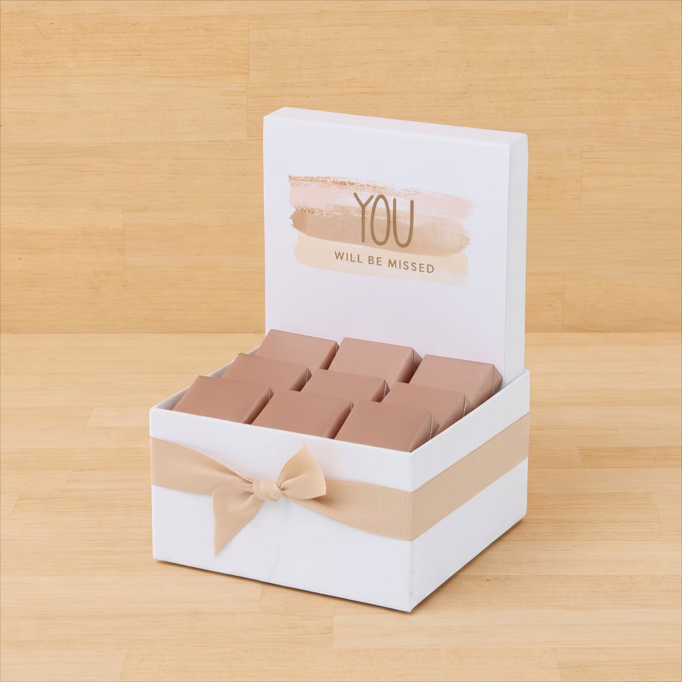 You will be missed stain designed premium chocolate small hamper