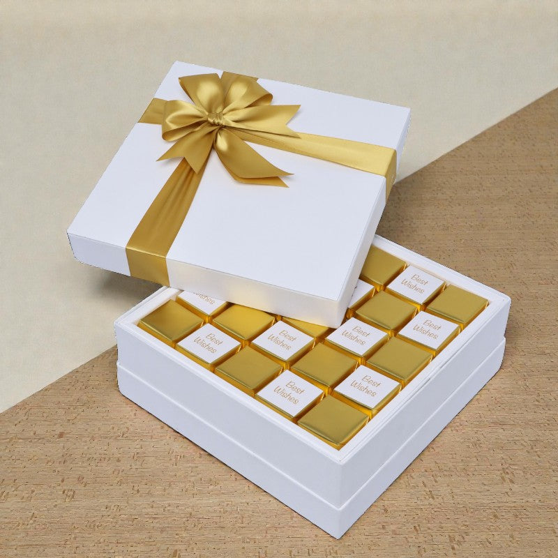 Best wishes gold classic designed premium chocolate hard box