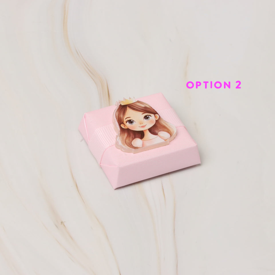 Baby girl princes acrylic decorated premium chocolate
