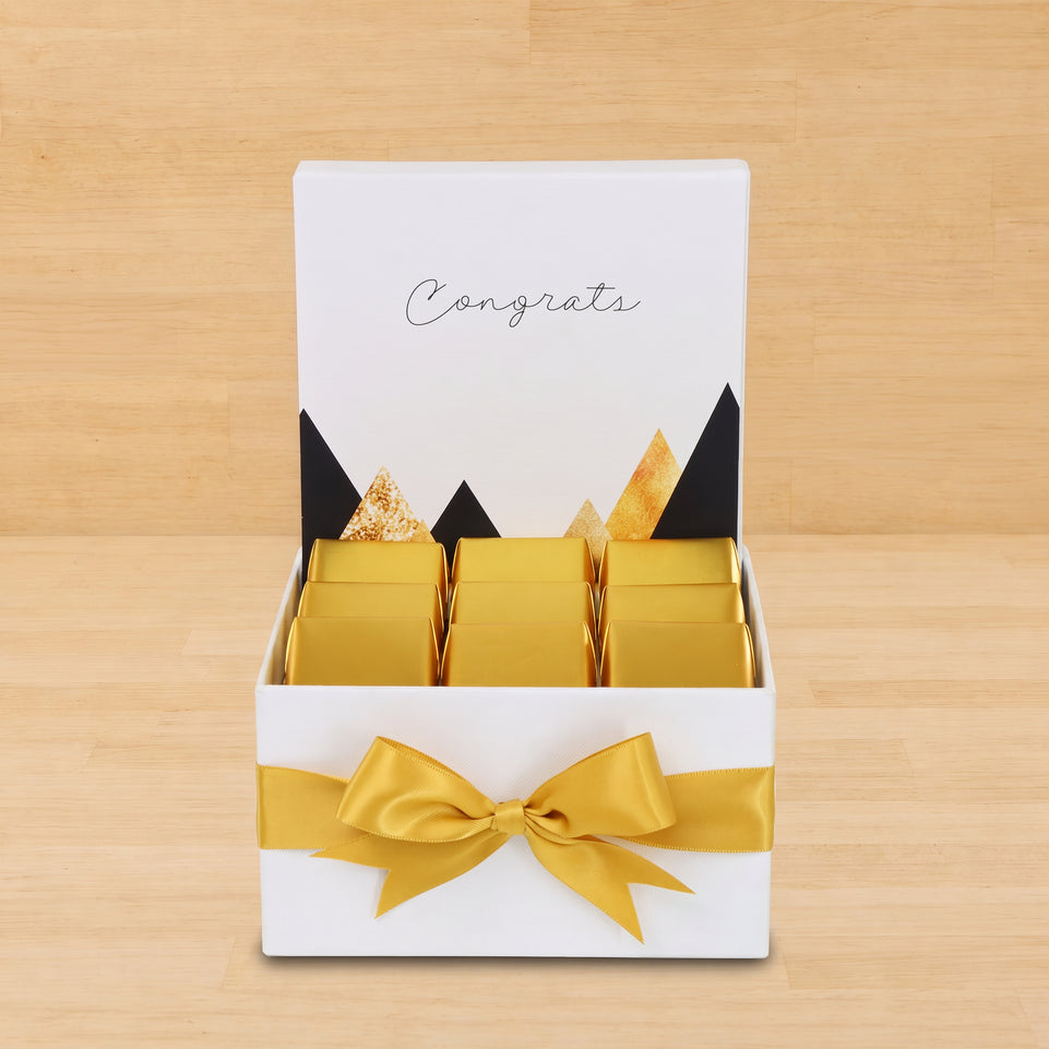 Congrats geometric designed premium chocolate small hamper