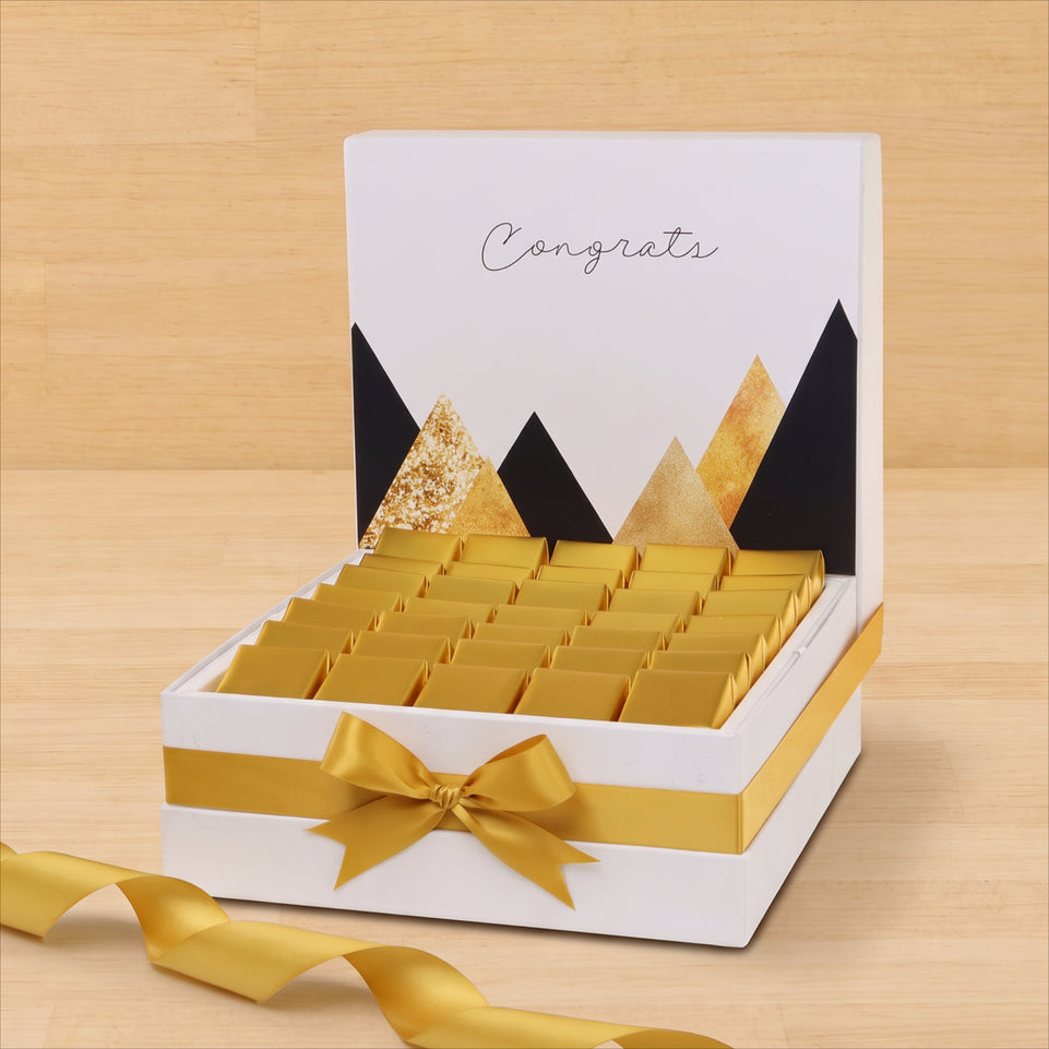 Congrats geometric designed premium chocolate large hamper