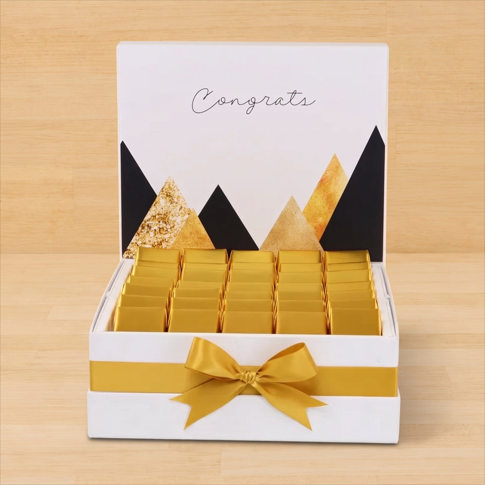 Congrats geometric designed premium chocolate large hamper