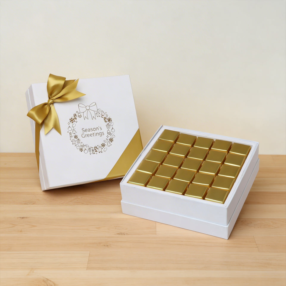 Season's greeting designed premium chocolate hard box