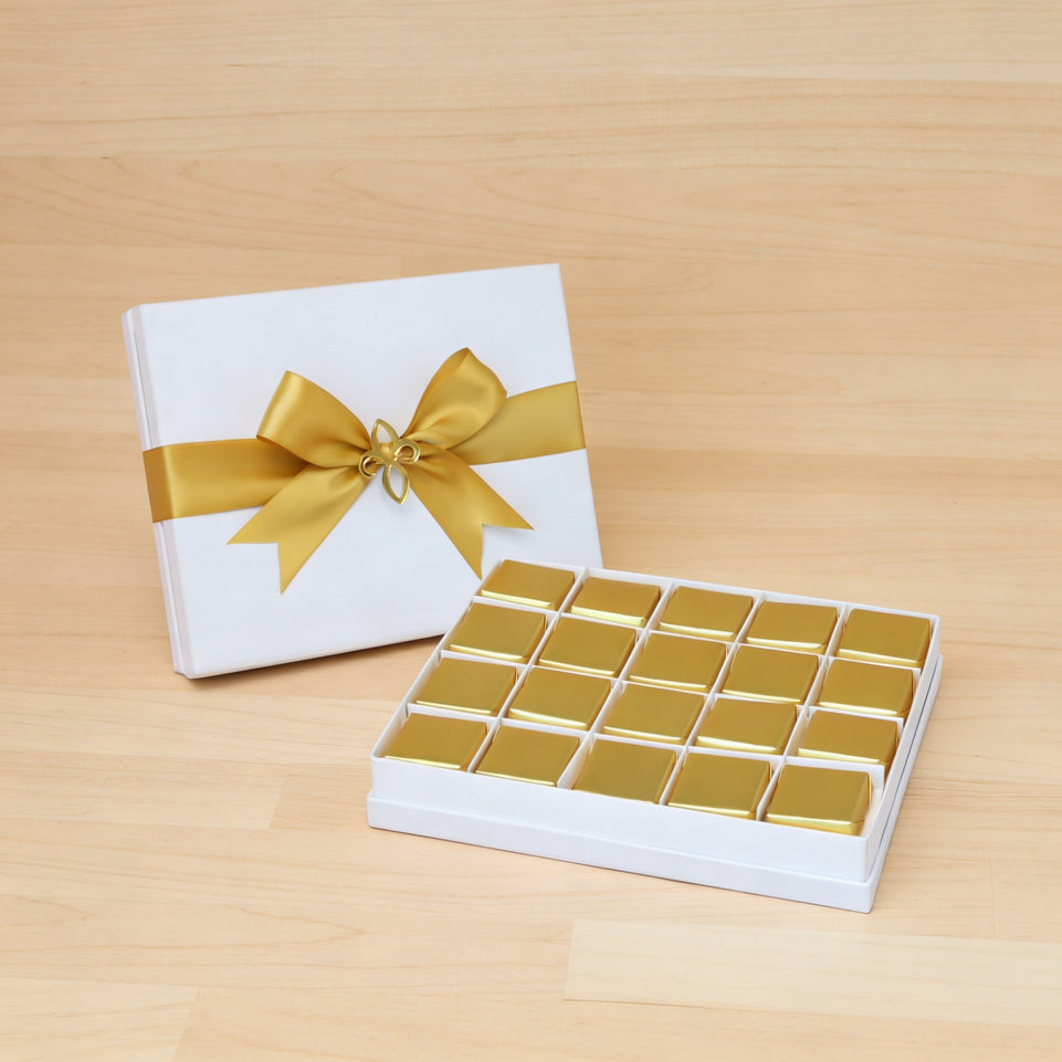 Premium gold & white chocolate 20-pc hard box