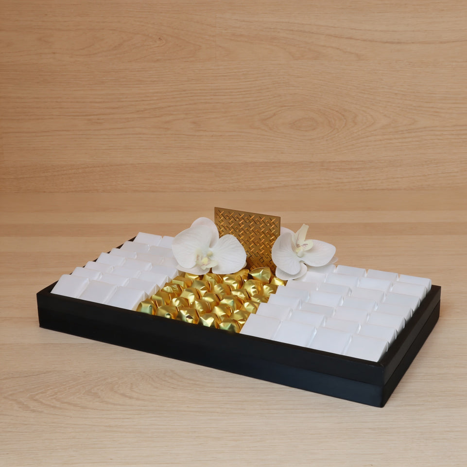 Premium designed leather gift tray