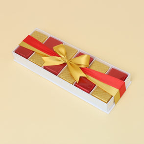 Luxury red gold premium chocolate gif...