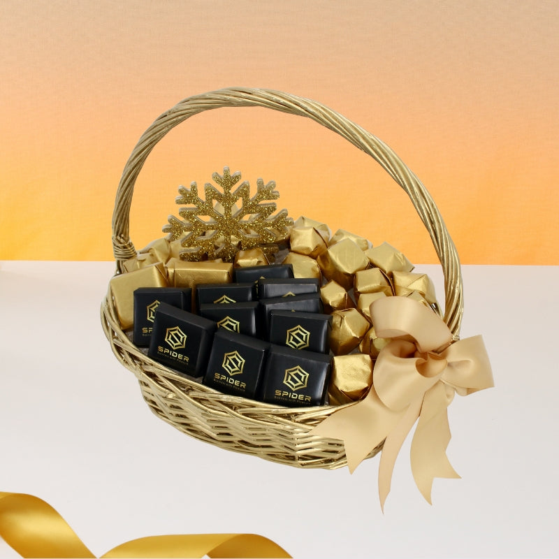 Christmas corporate customized premium chocolate small basket
