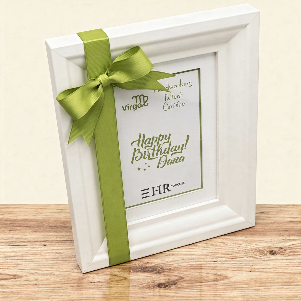 Set of 20 corporate personalized photo frame with ribbon