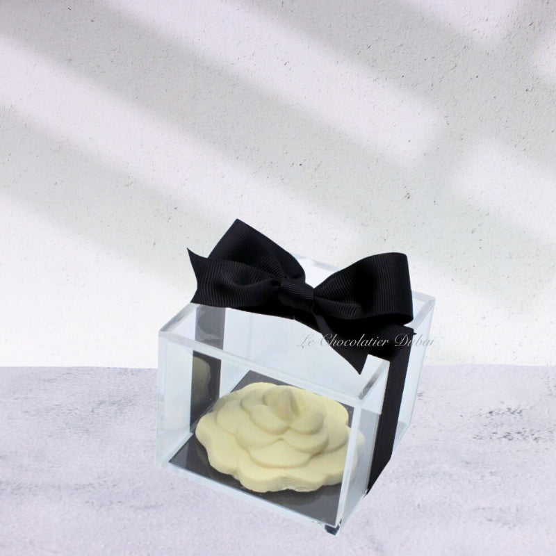 Set of 20 flower cookie designed acrylic box