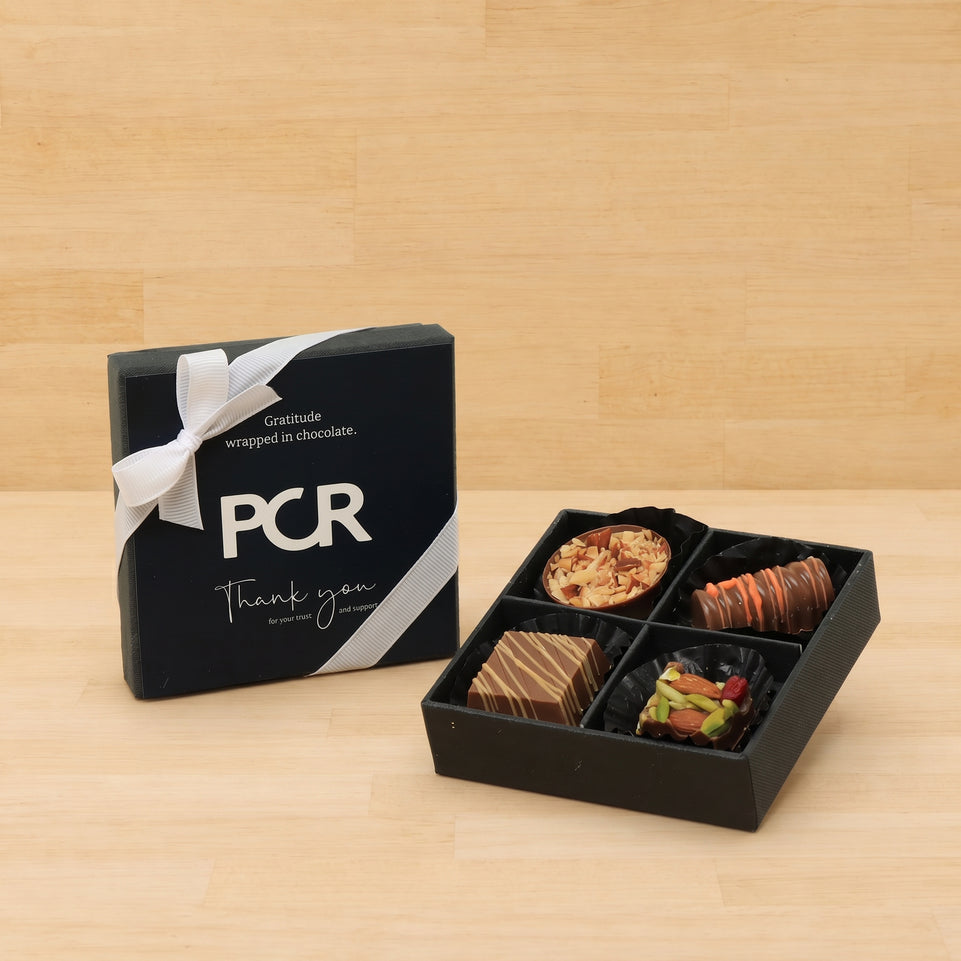Set of 15 Corporate customized premium chocolate 4P hard box