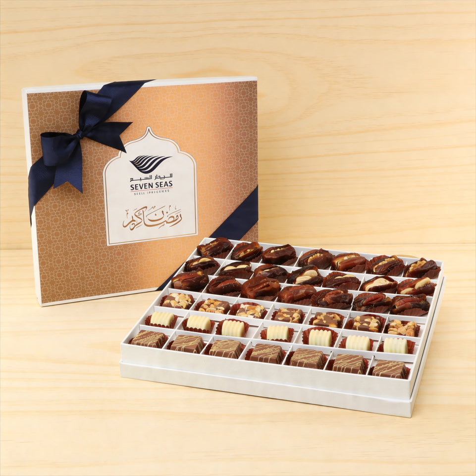 Corporate customized Ramadan Mubarak designed premium chocolate luxury box