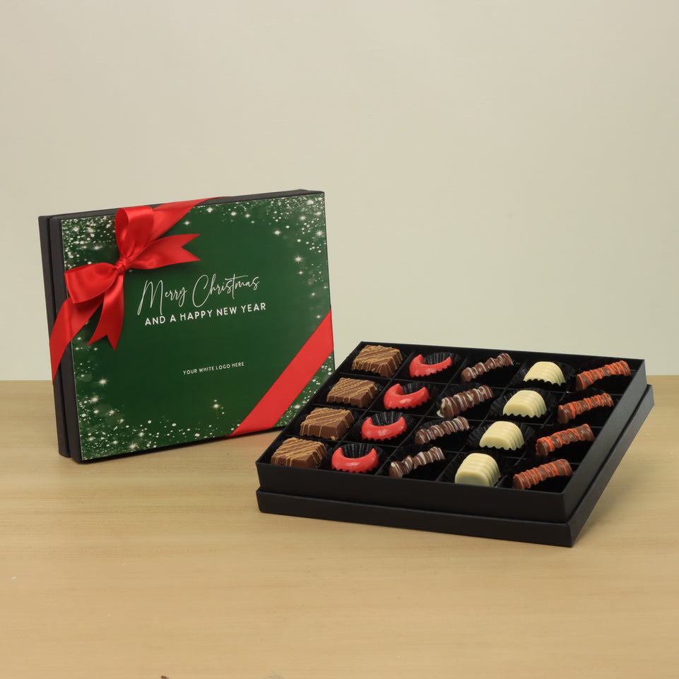 Set of 3 Corporate customized christmas designed premium unwrapped 20P hard box