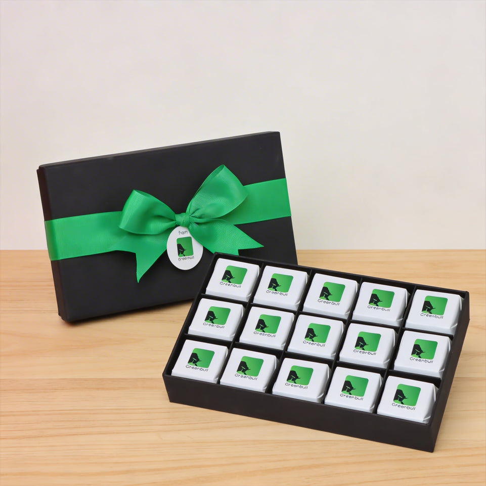 Set of 4 Corporate branded chocolate hard box