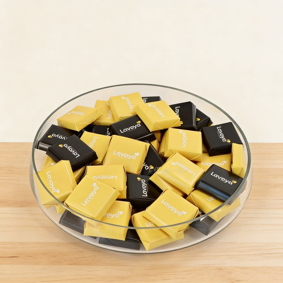 Corporate branded premium chocolate glass bowl