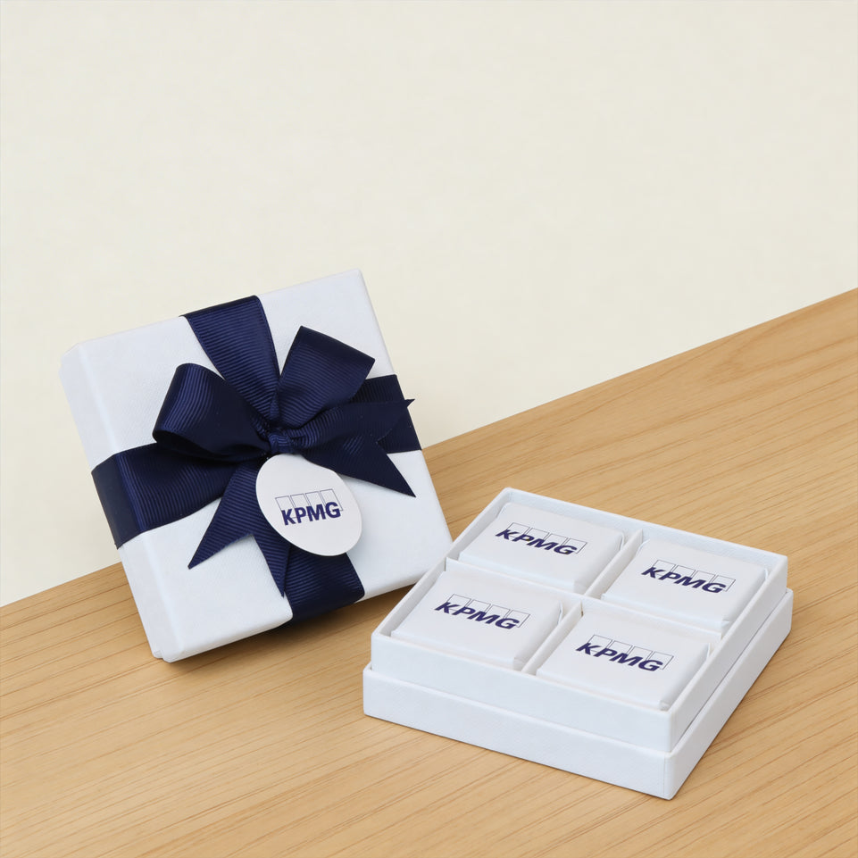 Set of 15 Corporate Branded 4-piece chocolate hard box